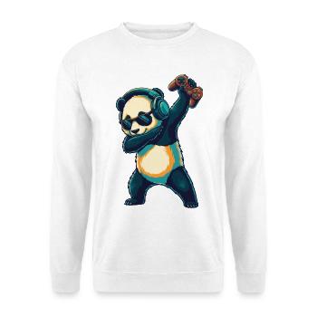 Joueur d’ours panda jouant à des jeux vidéo en art - Sweat-shirt Unisexe - blanc - Devant