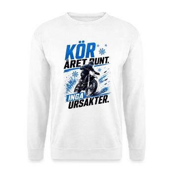 Moto Cross Hiver Suède - Kör Året Runt Inga Ursäkt - Sweat-shirt Unisexe - blanc - Devant