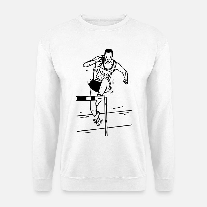 Hürdenlauf - Hürdenläufer - Unisex Pullover - Weiß