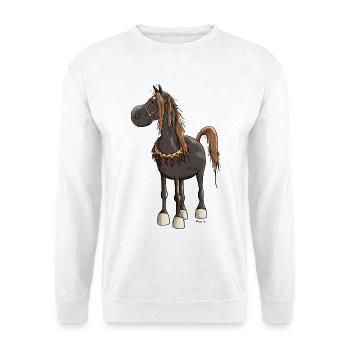 Pfiffiges Araber Pferd - Araber - Unisex Pullover - Weiß - Vorne