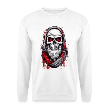 Totenkopf Weihnachtsmann - Unisex Pullover - Weiß - Vorne