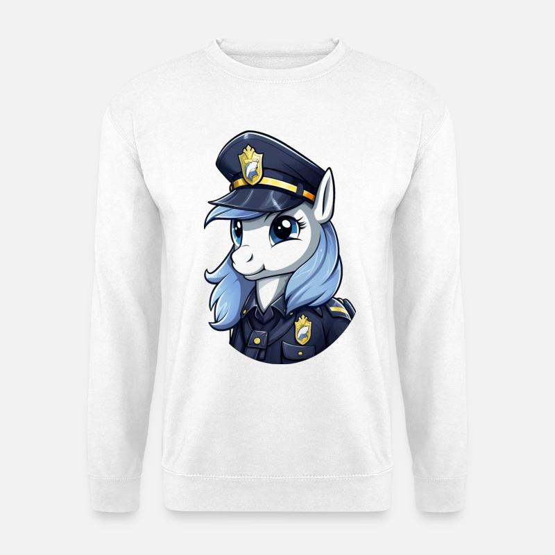 Polizei Pony - Unisex Pullover - Weiß