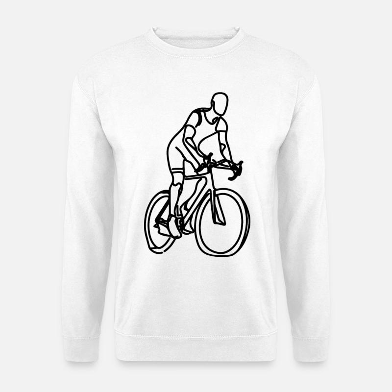 Radfahren Skizze - Unisex Pullover - Weiß
