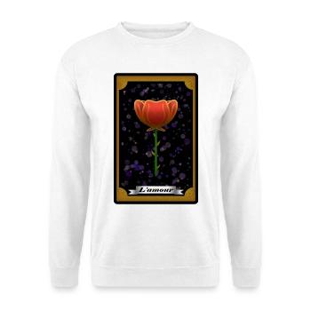 Carte de Tarot "L'amour" - Sweat-shirt Unisexe - blanc - Devant