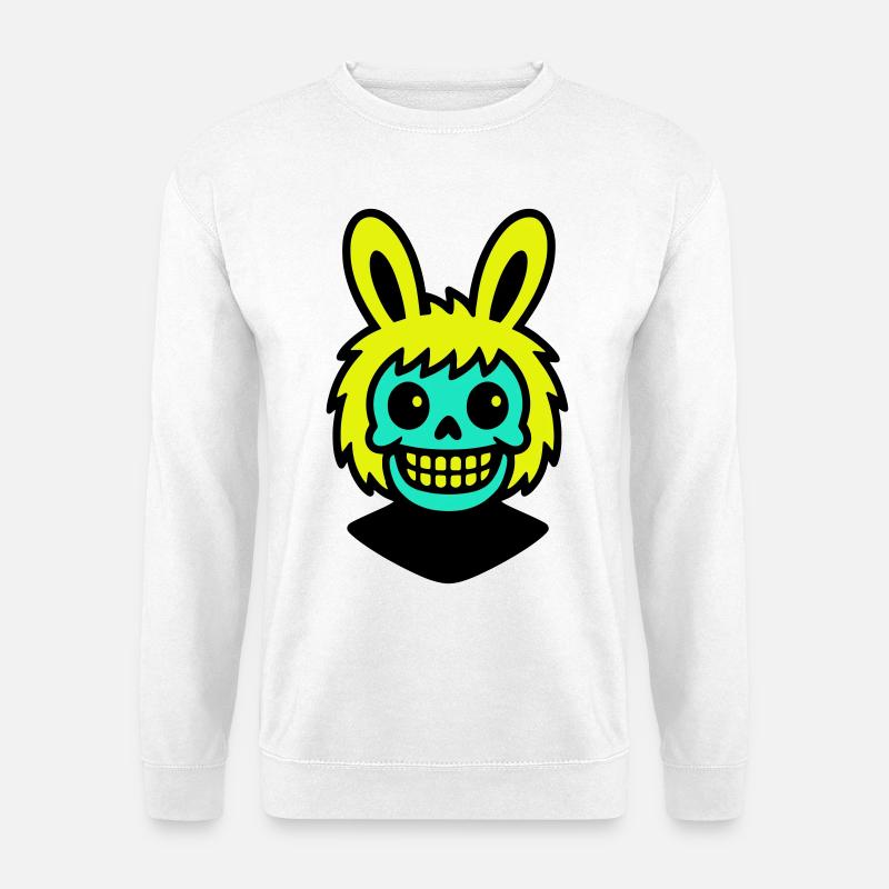 Skull-Rabbit - Unisex Pullover - Weiß