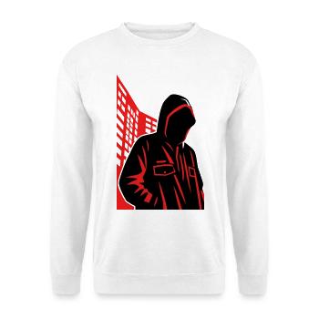 Hoodie Noir Stadt Silhouette - Unisex Pullover - Weiß - Vorne