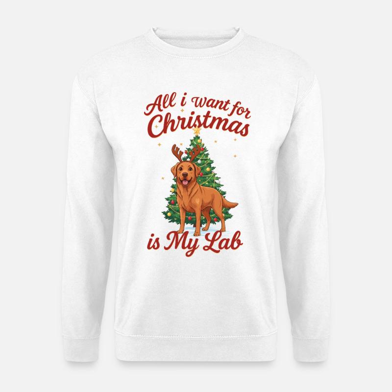 Christmas with my Labrador - Unisex Sweatshirt - white