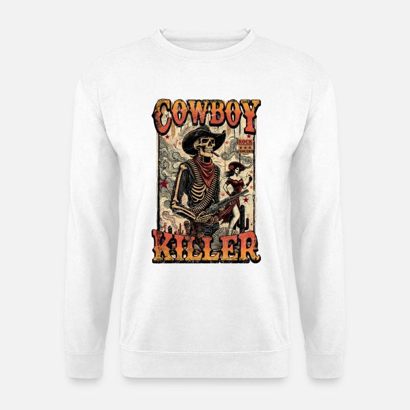 Cowboy-Killer - Unisex Pullover - Weiß
