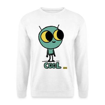 Cosmic Cute Alien with Big Eyes - Unisex Sweatshirt - white - Front