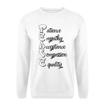 Aesthetic Peace Streetwear - Mindset & Positivity - Unisex Pullover - Weiß - Vorne