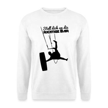 Stell dich an die richtige Bar - Unisex Pullover - Weiß - Vorne