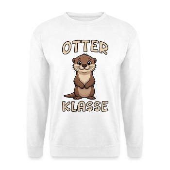 Otter Klasse süßes Otter Einschulung Schüler Tier - Unisex Pullover - Weiß - Vorne