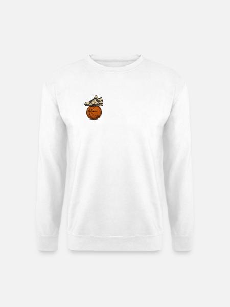 Sneaker über Basketball Street Art - Unisex Pullover - Weiß
