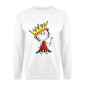Sweet little king - kings - stick figures - Unisex Sweatshirt - white - Front