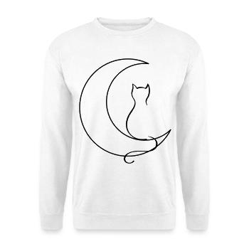 Moon Cat - Unisex Sweatshirt - white - Front