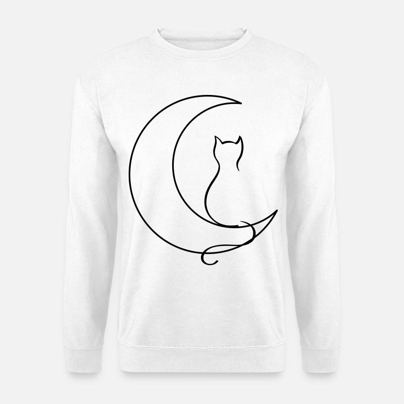 Moon Cat - Unisex Sweatshirt - white