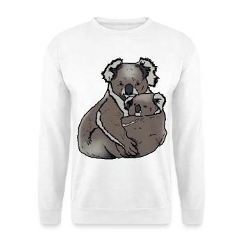 Koala - Mom with Baby - Unisex Sweatshirt - white - Front