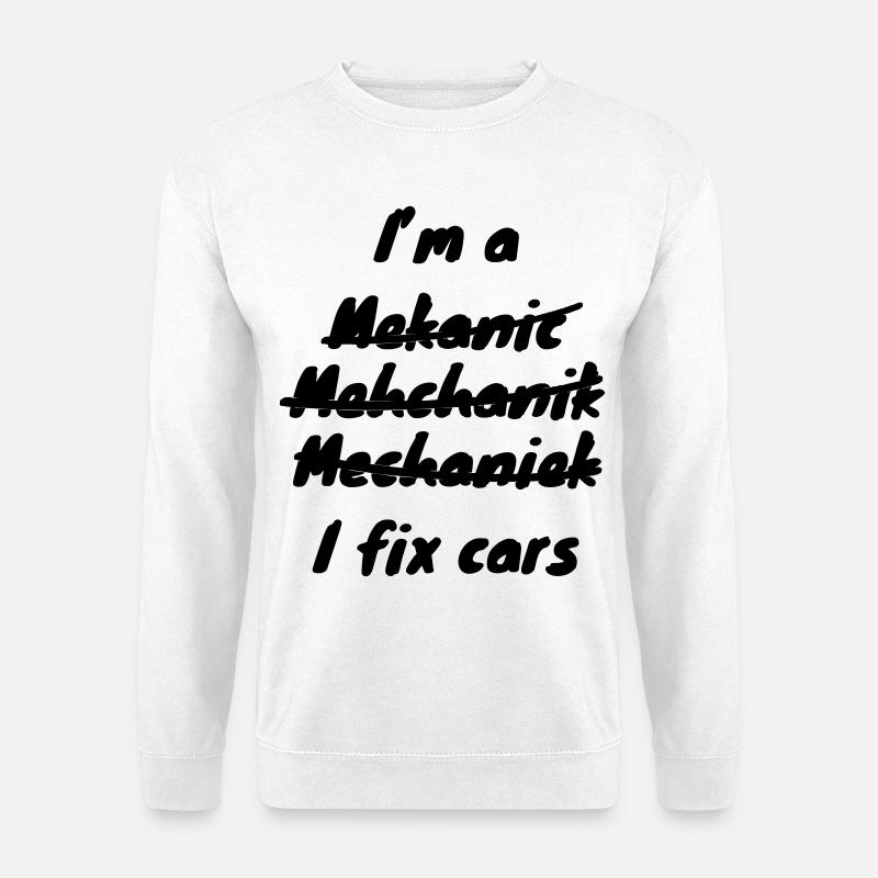 Ich bin Automechaniker # - Unisex Pullover - Weiß