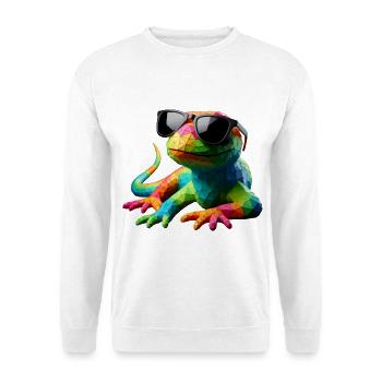 LIZARD cool multicolor - Unisex Pullover - Weiß - Vorne