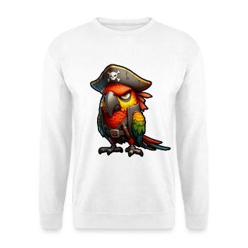 Roter Piratenpapagei - Unisex Pullover - Weiß - Vorne