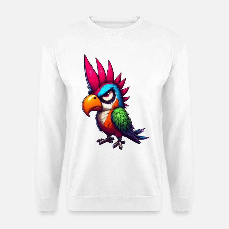 Punk Papagei - Unisex Pullover - Weiß