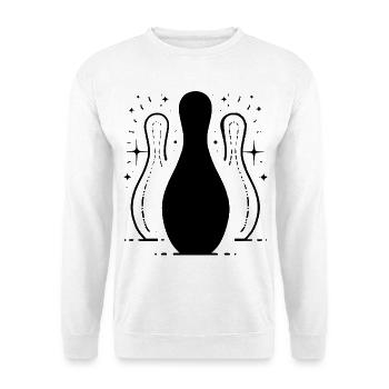 Croquis de bowling - Sweat-shirt Unisexe - blanc - Devant
