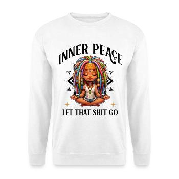 Figures de méditation colorées Dreadlocks Yoga - Sweat-shirt Unisexe - blanc - Devant