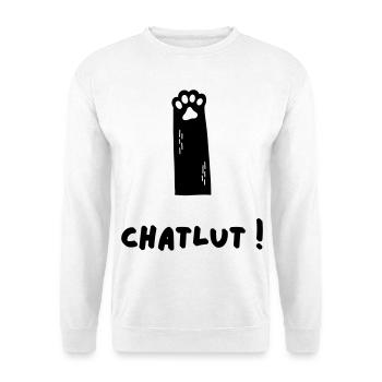 The Cat Who Says Chatlut - Unisex Sweatshirt - white - Front