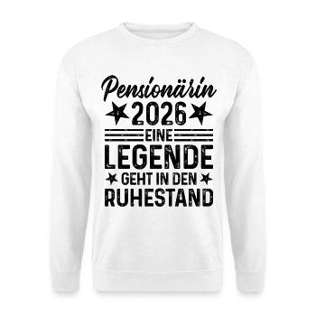 Pensioner 2026 Legend prend sa retraite - Sweat-shirt Unisexe - blanc - Devant