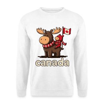 Canada mosses with a small companion - Unisex Sweatshirt - white - Front