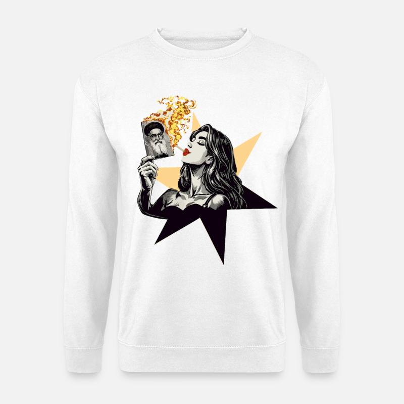 Woman fire 1 - Unisex Sweatshirt - white