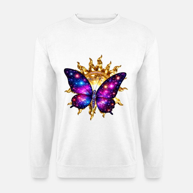 Welt der Sonne – Ewiges kosmisches Licht - Unisex Pullover - Weiß