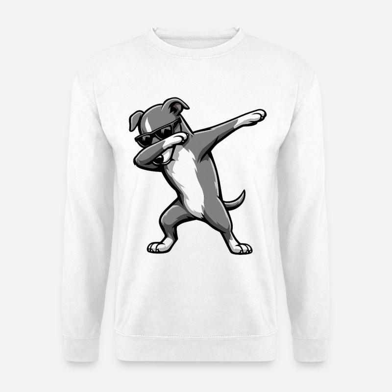 Dabbing Greyhound - Unisex Sweatshirt - white