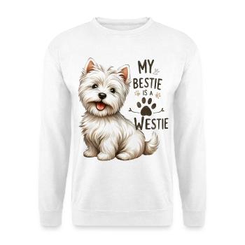 Westie Bestie Süßes West Highland Terrier-Design - Unisex Pullover - Weiß - Vorne