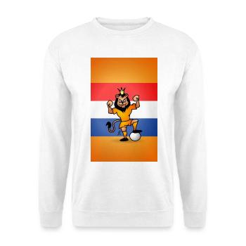 Oranje Leeuw iPhone - Unisex Pullover - Weiß - Vorne - Alina (178cm) & Michal (187cm)