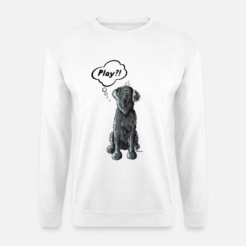 Flat Coated Retriever Play - Unisex Pullover - Weiß
