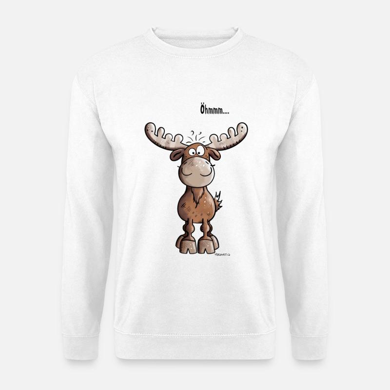 Öhmmm Elch - Unisex Pullover - Weiß
