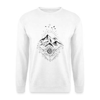 Hiking Mountains Edelweiss - Unisex Sweatshirt - white - Front