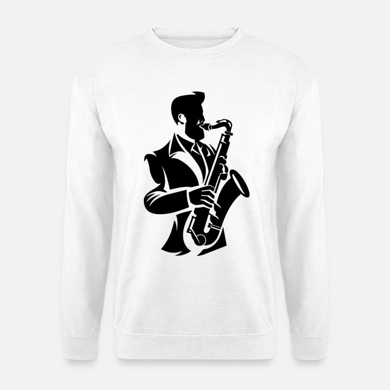 Saxophonist - Unisex Pullover - Weiß