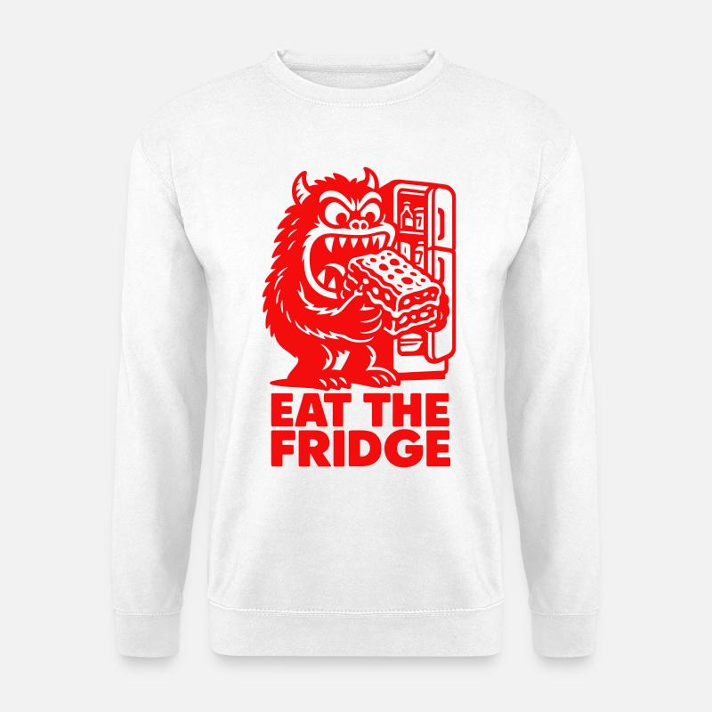 Eat the Fridge! - Unisex Pullover - Weiß