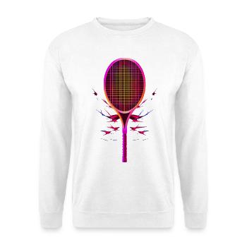 Tennis Racket Steamwave - Unisex Sweatshirt - white - Front