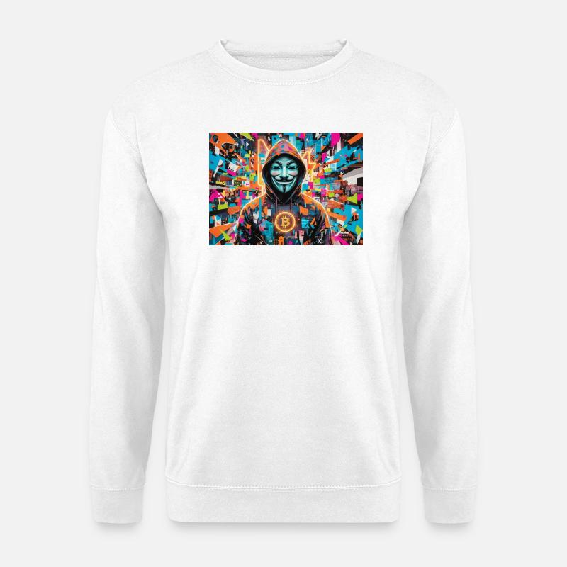 Bitcoin Bazooka - PopArt - Satoshi 3 - Unisex Pullover - Weiß