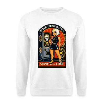 Vault Vixen Edge - Unisex Pullover - Weiß - Vorne - Alina (178cm) & Michal (187cm)