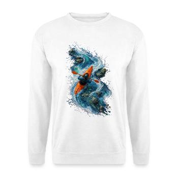 Schnellkajakfahren auf blauem Wasser - Unisex Pullover - Weiß - Vorne