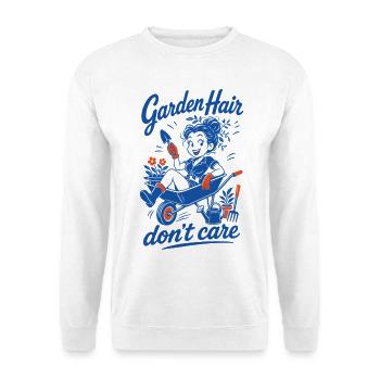Stadtgärtner-Garten-Haare kümmern sich nicht um - Unisex Pullover - Weiß - Vorne - Alina (178cm) & Michal (187cm)