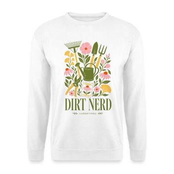 Urban Gardening Dirt Nerd Gartenwerkzeuge - Unisex Pullover - Weiß - Vorne - Alina (178cm) & Michal (187cm)