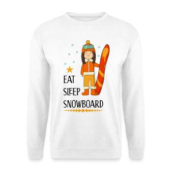snowboard - Unisex Sweatshirt - white - Front