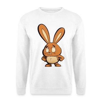 wütendes Häschen - Unisex Pullover - Weiß - Vorne