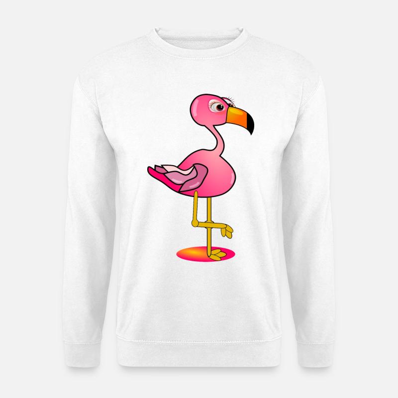 Flamingo Vogel TIERKOSTÜME - Unisex Pullover - Weiß