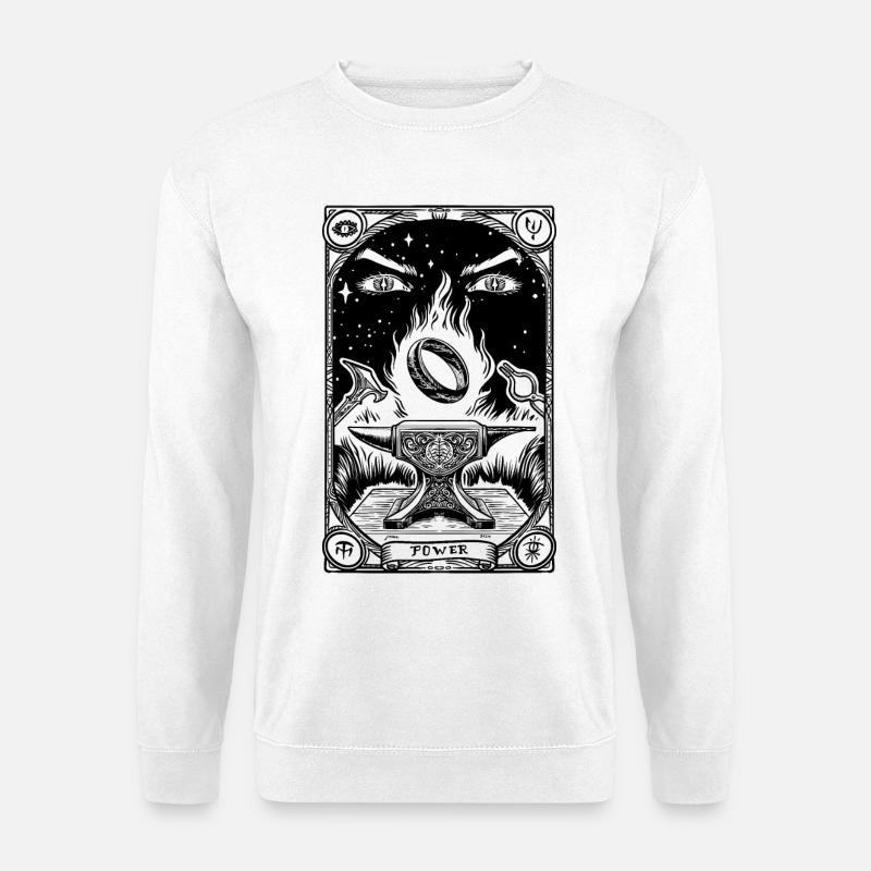 One ring tarot black - Unisex Sweatshirt - white